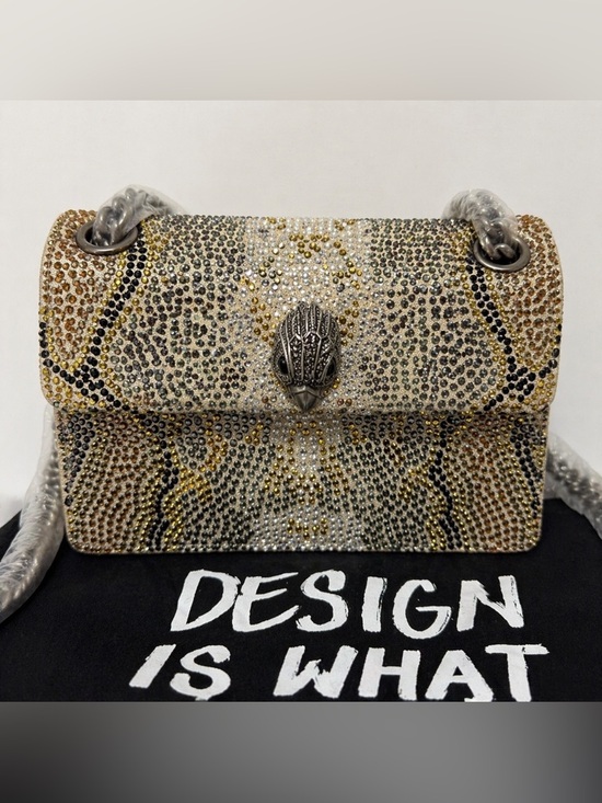 Kurt Geiger Handbags - Kurt Geiger Kensington Crystal Snake Eagle Head Bag Gold Studded NWOT